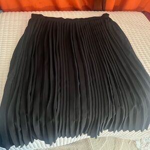 Modcloth Classic Black A-Line Pleated Skirt